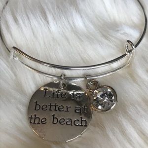 Life Is Better At The Beach Bracelet Bangle SILVER